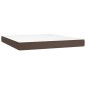 vidaXL Boxspringbett mit Matratze & LED Braun 180x200 cm Kunstleder vidaXL Boxspringbett mit Matratze & LED Braun 180x200 cm Kunstleder