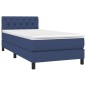 vidaXL Boxspringbett mit Matratze Blau 80x200 cm Stoff