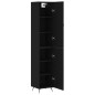 Highboard Schwarz 34,5x34x180 cm Holzwerkstoff Highboard Schwarz 34,5x34x180 cm Holzwerkstoff