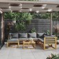 vidaXL 8-tlg. Garten-Lounge-Set mit Auflagen Massivholz Akazie vidaXL 8-tlg. Garten-Lounge-Set mit Auflagen Massivholz Akazie