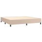 vidaXL Boxspringbett Matratze Cappuccino-Braun 200x200cm Kunstleder vidaXL Boxspringbett Matratze Cappuccino-Braun 200x200cm Kunstleder