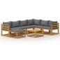 vidaXL 8-tlg. Garten-Lounge-Set mit Auflagen Massivholz Akazie vidaXL 8-tlg. Garten-Lounge-Set mit Auflagen Massivholz Akazie