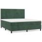 vidaXL Boxspringbett mit Matratze Dunkelgrün 160x200 cm Samt vidaXL Boxspringbett mit Matratze Dunkelgrün 160x200 cm Samt