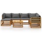 vidaXL 8-tlg. Garten-Lounge-Set mit Auflagen Massivholz Akazie vidaXL 8-tlg. Garten-Lounge-Set mit Auflagen Massivholz Akazie