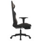 vidaXL Gaming-Stuhl mit Fußstütze Schwarz und Taupe Stoff vidaXL Gaming-Stuhl mit Fußstütze Schwarz und Taupe Stoff