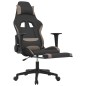 vidaXL Gaming-Stuhl mit Fußstütze Schwarz und Taupe Stoff vidaXL Gaming-Stuhl mit Fußstütze Schwarz und Taupe Stoff