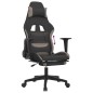 vidaXL Gaming-Stuhl mit Fußstütze Schwarz und Taupe Stoff vidaXL Gaming-Stuhl mit Fußstütze Schwarz und Taupe Stoff