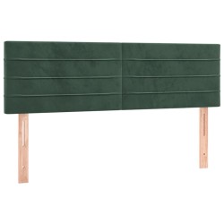 vidaXL Kopfteile 2 Stk. Dunkelgrün 72x5x78/88 cm Samt