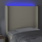 vidaXL LED Kopfteil Creme 93x16x118/128 cm Kunstleder vidaXL LED Kopfteil Creme 93x16x118/128 cm Kunstleder