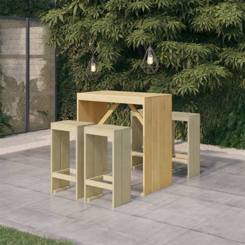 vidaXL 5-tlg. Gartenbar-Set Kiefernholz Imprägniert vidaXL 5-tlg. Gartenbar-Set Kiefernholz Imprägniert