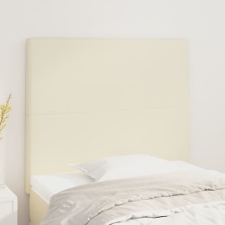 vidaXL Kopfteile 2 Stk. Creme 90x5x78/88 cm Kunstleder