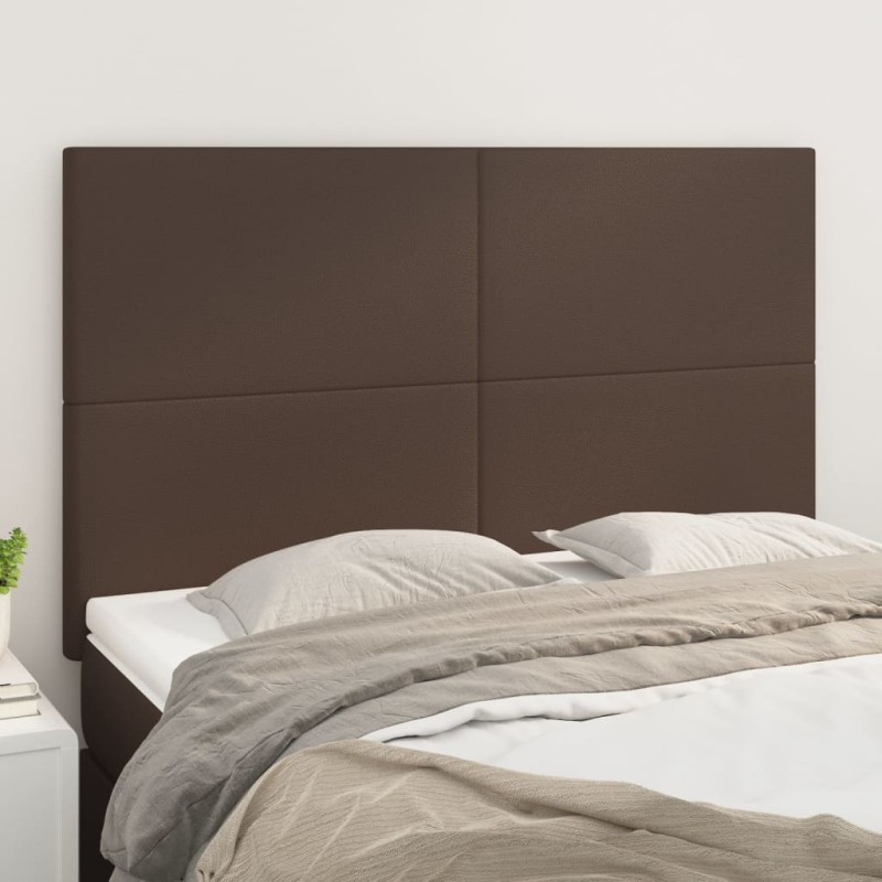 vidaXL Kopfteile 4 Stk. Braun 72x5x78/88 cm Kunstleder vidaXL Kopfteile 4 Stk. Braun 72x5x78/88 cm Kunstleder