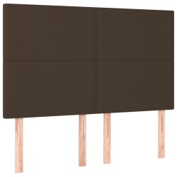 vidaXL Kopfteile 4 Stk. Braun 72x5x78/88 cm Kunstleder
