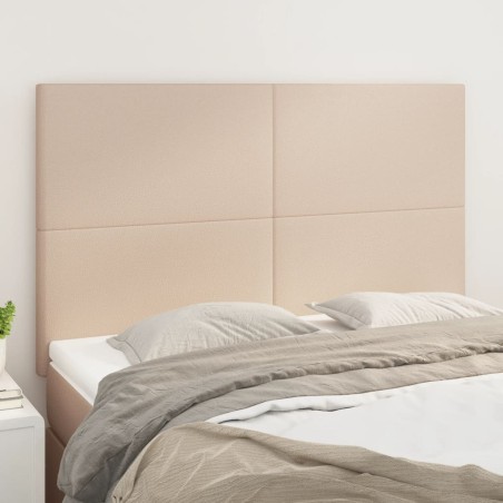 vidaXL Kopfteile 4 Stk. Cappuccino-Braun 72x5x78/88 cm Kunstleder