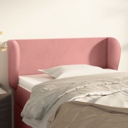 vidaXL Kopfteil mit Ohren Rosa 93x23x78/88 cm Samt