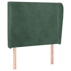vidaXL Kopfteil mit Ohren Dunkelgrün 83x23x118/128 cm Samt