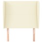 vidaXL Kopfteil mit Ohren Creme 93x23x118/128 cm Kunstleder vidaXL Kopfteil mit Ohren Creme 93x23x118/128 cm Kunstleder