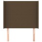 vidaXL Kopfteil mit Ohren Dunkelbraun 83x16x118/128 cm Stoff