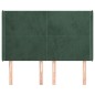 vidaXL Kopfteil mit Ohren Dunkelgrün 147x16x118/128 cm Samt