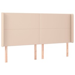 vidaXL Kopfteil mit Ohren Cappuccino-Braun 163x16x118/128cm Kunstleder