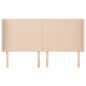 vidaXL Kopfteil mit Ohren Cappuccino-Braun 163x16x118/128cm Kunstleder