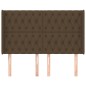 vidaXL Kopfteil mit Ohren Dunkelbraun 163x16x118/128 cm Stoff 