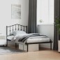 vidaXL Bettgestell mit Kopfteil Metall Schwarz 100x190 cm vidaXL Bettgestell mit Kopfteil Metall Schwarz 100x190 cm