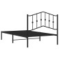 vidaXL Bettgestell mit Kopfteil Metall Schwarz 100x190 cm vidaXL Bettgestell mit Kopfteil Metall Schwarz 100x190 cm