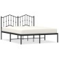 vidaXL Bettgestell mit Kopfteil Metall Schwarz 135x190 cm vidaXL Bettgestell mit Kopfteil Metall Schwarz 135x190 cm