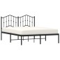 vidaXL Bettgestell mit Kopfteil Metall Schwarz 135x190 cm vidaXL Bettgestell mit Kopfteil Metall Schwarz 135x190 cm