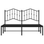 vidaXL Bettgestell mit Kopfteil Metall Schwarz 135x190 cm vidaXL Bettgestell mit Kopfteil Metall Schwarz 135x190 cm