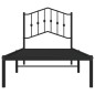 vidaXL Bettgestell mit Kopfteil Metall Schwarz 90x190 cm vidaXL Bettgestell mit Kopfteil Metall Schwarz 90x190 cm