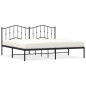 vidaXL Bettgestell mit Kopfteil Metall Schwarz 193x203 cm vidaXL Bettgestell mit Kopfteil Metall Schwarz 193x203 cm