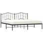 vidaXL Bettgestell mit Kopfteil Metall Schwarz 193x203 cm vidaXL Bettgestell mit Kopfteil Metall Schwarz 193x203 cm
