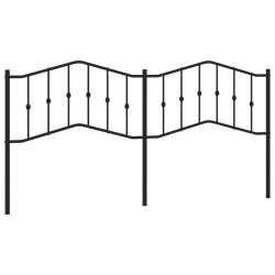 vidaXL Kopfteil Metall Schwarz 193 cm