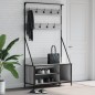 vidaXL Kleiderständer mit Schuhablage Grau Sonoma 100x41x184 cm vidaXL Kleiderständer mit Schuhablage Grau Sonoma 100x41x184 cm