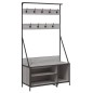 vidaXL Kleiderständer mit Schuhablage Grau Sonoma 100x41x184 cm vidaXL Kleiderständer mit Schuhablage Grau Sonoma 100x41x184 cm