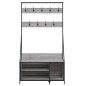 vidaXL Kleiderständer mit Schuhablage Grau Sonoma 100x41x184 cm vidaXL Kleiderständer mit Schuhablage Grau Sonoma 100x41x184 cm