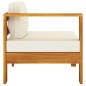 3-Sitzer-Gartensofa mit Cremeweißen Auflagen Massivholz Akazie 3-Sitzer-Gartensofa mit Cremeweißen Auflagen Massivholz Akazie
