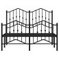 vidaXL Bettgestell mit Kopf- und Fußteil Metall Schwarz 120x200 cm vidaXL Bettgestell mit Kopf- und Fußteil Metall Schwarz 120x200 cm