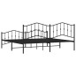 vidaXL Bettgestell mit Kopf- und Fußteil Metall Schwarz 193x203 cm vidaXL Bettgestell mit Kopf- und Fußteil Metall Schwarz 193x203 cm