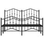vidaXL Bettgestell mit Kopf- und Fußteil Metall Schwarz 140x190 cm vidaXL Bettgestell mit Kopf- und Fußteil Metall Schwarz 140x190 cm