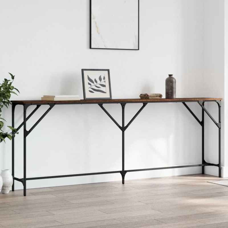 vidaXL Konsolentisch Braun Eichen-Optik 200x29x75 cm Holzwerkstoff vidaXL Konsolentisch Braun Eichen-Optik 200x29x75 cm Holzwerkstoff