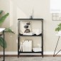 vidaXL Bücherregal 3 Böden Schwarz 59x35x90,5 cm Holzwerkstoff vidaXL Bücherregal 3 Böden Schwarz 59x35x90,5 cm Holzwerkstoff