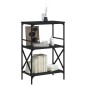 vidaXL Bücherregal 3 Böden Schwarz 59x35x90,5 cm Holzwerkstoff vidaXL Bücherregal 3 Böden Schwarz 59x35x90,5 cm Holzwerkstoff