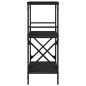 vidaXL Bücherregal 3 Böden Schwarz 59x35x90,5 cm Holzwerkstoff vidaXL Bücherregal 3 Böden Schwarz 59x35x90,5 cm Holzwerkstoff