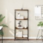 vidaXL Bücherregal 4 Böden Räuchereiche 59x35x132 cm Holzwerkstoff vidaXL Bücherregal 4 Böden Räuchereiche 59x35x132 cm Holzwerkstoff