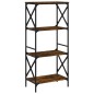 vidaXL Bücherregal 4 Böden Räuchereiche 59x35x132 cm Holzwerkstoff vidaXL Bücherregal 4 Böden Räuchereiche 59x35x132 cm Holzwerkstoff