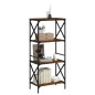 vidaXL Bücherregal 4 Böden Räuchereiche 59x35x132 cm Holzwerkstoff vidaXL Bücherregal 4 Böden Räuchereiche 59x35x132 cm Holzwerkstoff