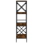 vidaXL Bücherregal 4 Böden Räuchereiche 59x35x132 cm Holzwerkstoff vidaXL Bücherregal 4 Böden Räuchereiche 59x35x132 cm Holzwerkstoff